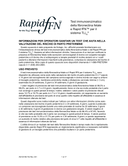 Test immunoenzimatico della fibronectina fetale e Rapid fFN™ per il