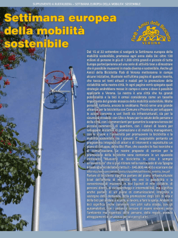 Inserto "Settimana europea della mobilita` sostenibile