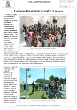 L`aeronautica militare incontra la scuola