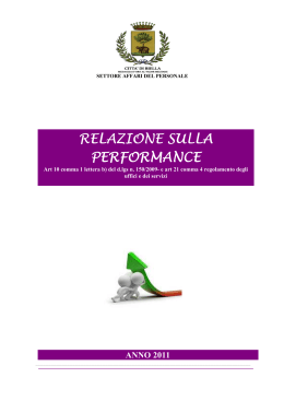 Relazione sulla performance 2011