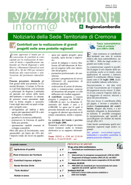 Notiziario della Sede Territoriale di Cremona