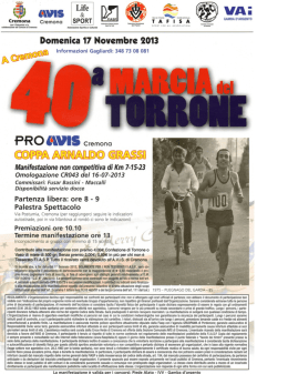 volantino - Podismo Lombardo