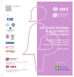 A ogni donna il suo parto - Università degli Studi di Verona