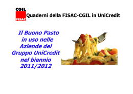 buoni pasto 2011/2012 - Fisac Cgil Unicredit