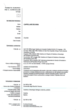 formato europeo per il curriculum vitae