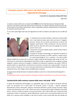 Sindrome mani-piedi - Associazione Italiana GIST