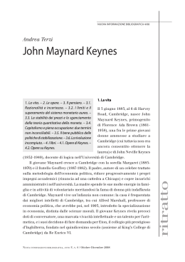 John-Maynard-Keynes, Terzi - money and the real economy