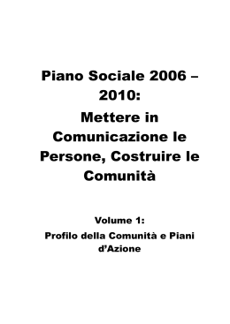 Social Plan Volume 1 - Community Profile & Action