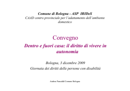 Slides della relazione  - Citt&agrave; metropolitana di Bologna