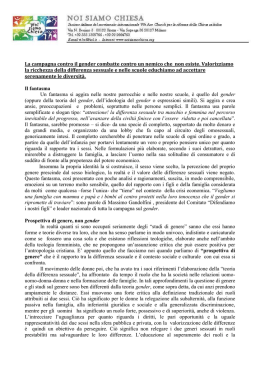 Documento di Noi siamo Chiesa sul gender