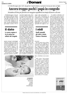 Ancora troppo pochi i papà in congedo