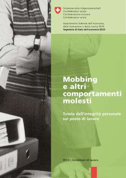 Mobbing e altri comportamenti molesti