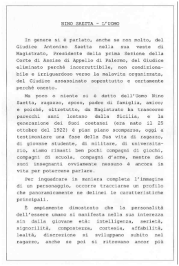 Nino Saetta - L`uomo di Carmelo Cammalleri