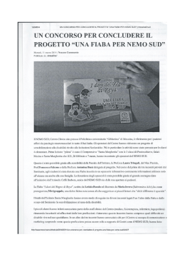 un concorso per concludere il progetto &ldquo;una fiaba per nemo sud&rdquo;