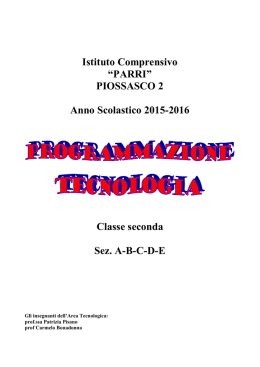 Tecnologia - Curricolo 2015-2016 classe seconda