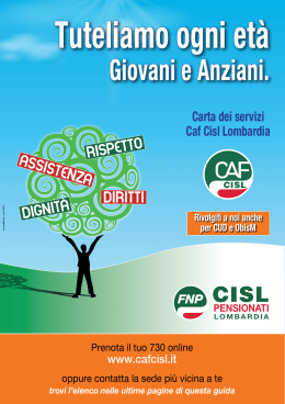 Carta dei servizi Caf Cisl Lombardia