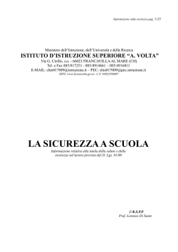 la sicurezza a scuola