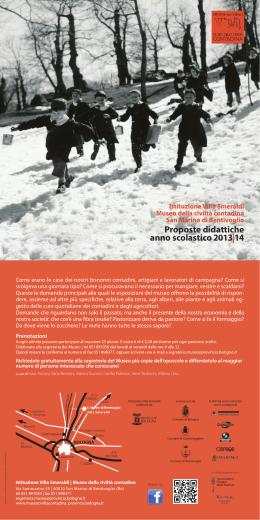 Proposte didattiche anno scolastico 2013|14