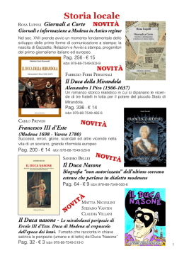 novit&agrave; - Edizioni Il Fiorino