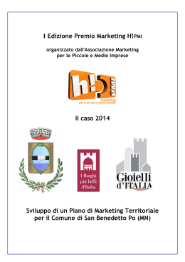 I Edizione Premio Marketing per le PMI (Materiale per gli studenti)