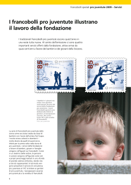 I francobolli pro juventute illustrano il lavoro della fondazione