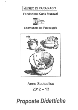 Offerta attivit&agrave; educative 2012/13