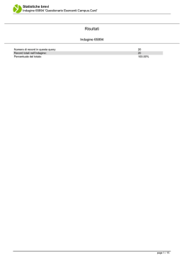 Statistics survey 65894 - Consorzio Universitario Piceno