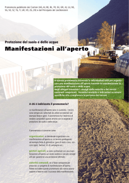 Manifestazioni all`aperto