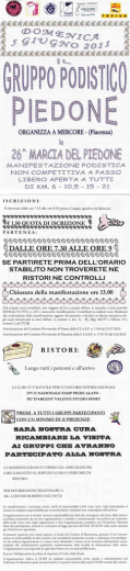 Mercore di Besenzone - 26^ Marcia del piedone