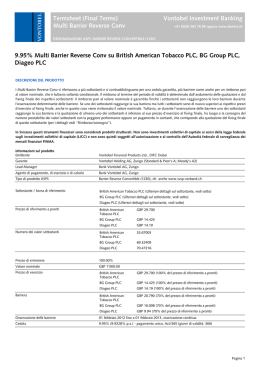 Termsheet (Final Terms) Vontobel Investment Banking Multi Barrier