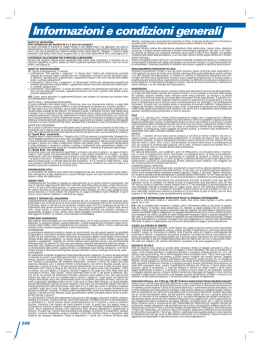 Informazioni e condizioni generali