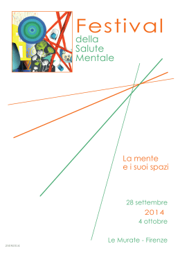 Scarica il Programma Festival - Coordinamento Fiorentino Salute
