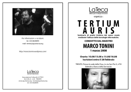 opuscolo Marco Tonini.indd - Tertium Auris