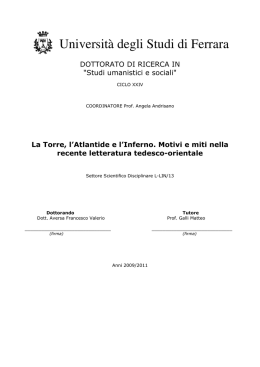 Universit&agrave; degli Studi di Ferrara