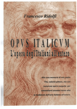 L`opera degli Italiani all`estero