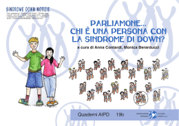 SINDROME DOWN NOTIZIE - Associazione Italiana Persone Down