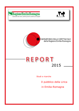 Il pubblico della Lirica in Emilia-Romagna