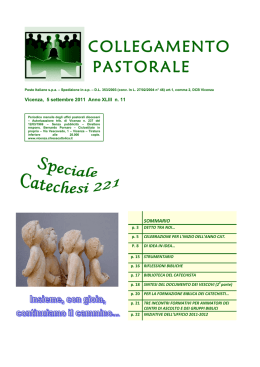 Speciale Catechesi 221 - Unita` Pastorale di Santa Croce e Stroppari