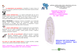 Opuscolo ginecologia Vigevano 2014