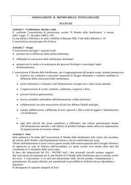 SCHEMA DI STATUTO DI ASSOCIAZIONE