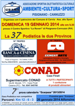 Locandina 37&deg; Podistica le due Provincie