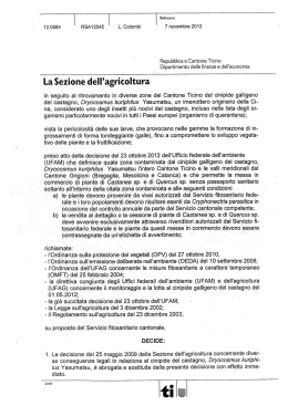 La Sezione dell`agricoltura
