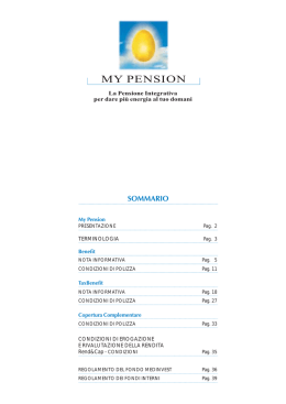 my pension - Banca Mediolanum
