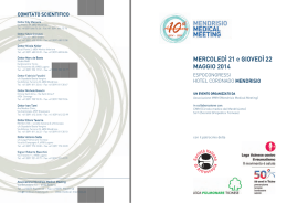 scarica il programma definitivo del Medical Meeting 2014
