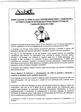 INDICAZIONI AI MMG &Egrave;-&Agrave;GLI INFERMIERI PER L`ASSISTENZA `