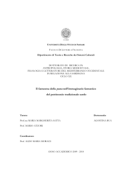 Il fantasma della pana nell`immaginario fantastico del patrimonio