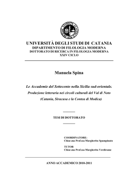 Tesi di Dottorato - Associazione Amici del Campailla