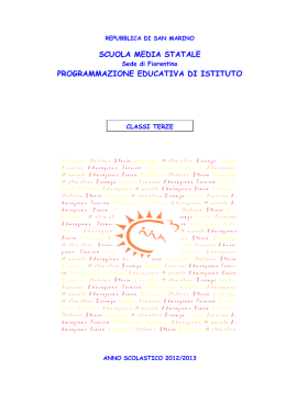 scuola media statale programmazione educativa di istituto