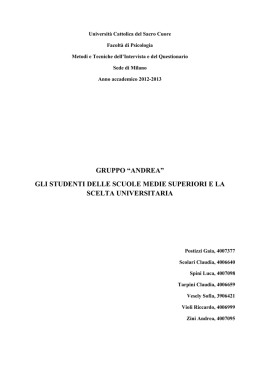 un`interviista e un questionario