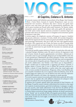 VOCE CAPRINO n. 1-2015 - Parrocchie di Caprino Bergamasco